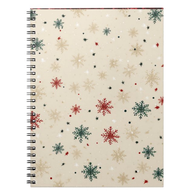 Colorful Christmas Notebook – Festive Winter Desig Anteckningsbok (Framsidan)