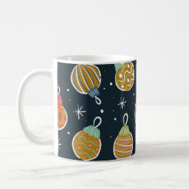 Colorful Christmas Ornament Pattern Mug Kaffemugg