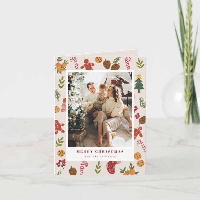 Colorful Christmas & Seasonal Items Photocard Helgkort (Framsida)