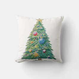 Colorful Christmas Tree Kudde