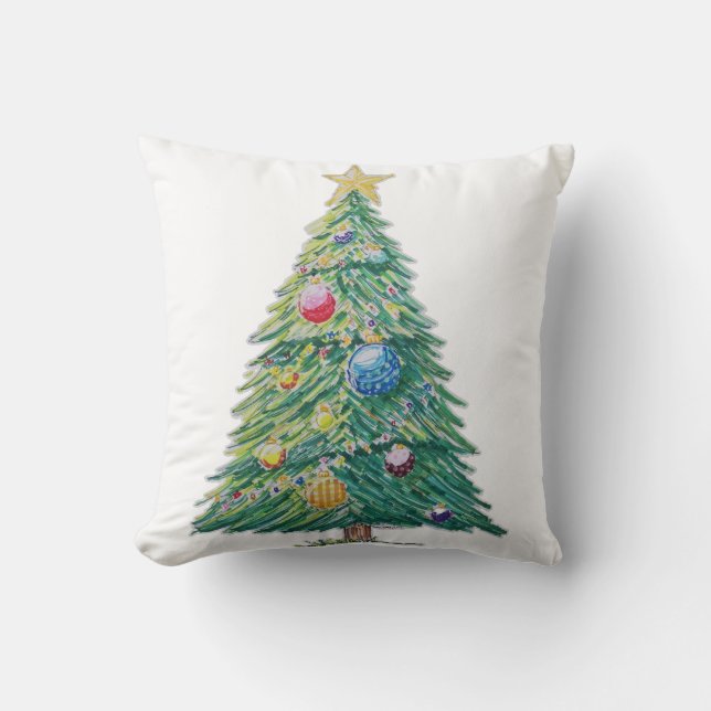 Colorful Christmas Tree Kudde (Framsida)