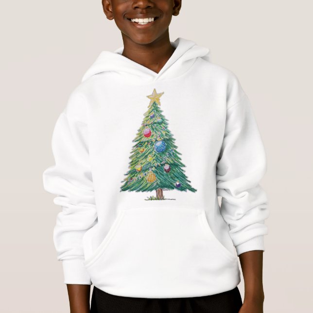 Colorful Christmas Tree T Shirt (Framsida)