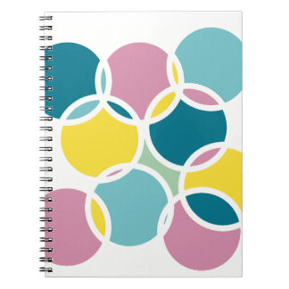 Colorful Circle Design – Fun Geometric Print Anteckningsbok