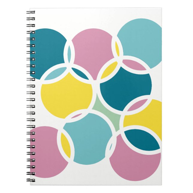 Colorful Circle Design – Fun Geometric Print Anteckningsbok (Framsidan)