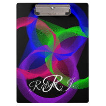 Colorful Circular Blend Geometric Clipboard