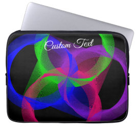 Colorful Circular Blend Geometric Laptop Case Laptop Fodral