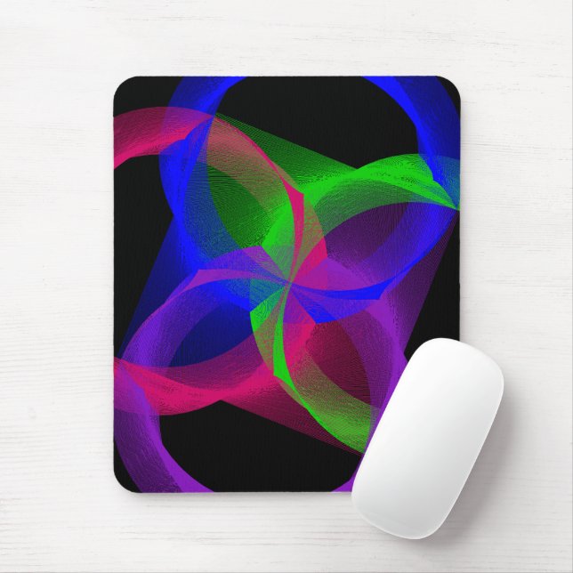 Colorful Circular Blend Geometric Mouse Pad Musmatta (Med mus)