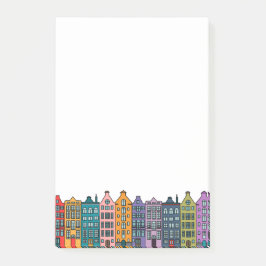 Colorful City Row Houses Post-it® Notes  Post-it Block