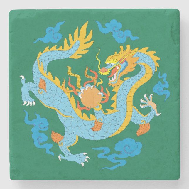 Colorful Classic Chinese Dragon Stenunderlägg (Framsidan)