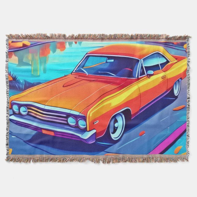 Colorful Classic Ride Design Filt (Framsidan)