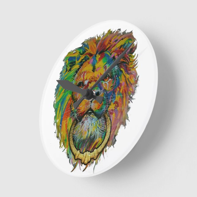 Colorful Clock Rund Klocka (Vinkel)