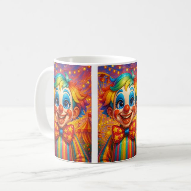 Colorful Clown Party Kaffemugg (Framsida vänster)