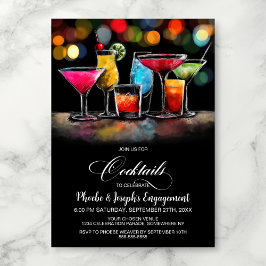 Colorful Cocktails Engagement Party Inbjudningar