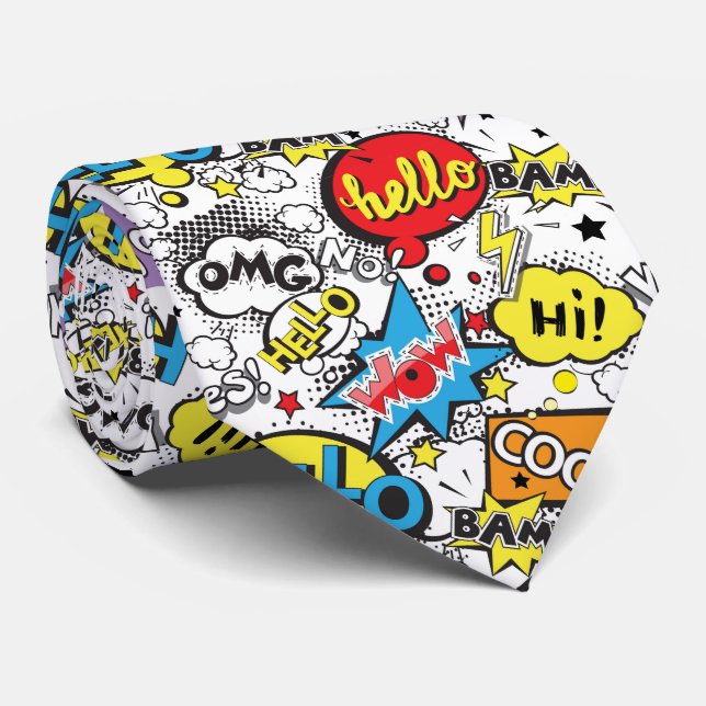 Colorful Comic Pop Art Speech Bubble Pattern Slips (Rullad)