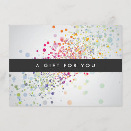 Colorful Confetti Bokeh on Grått Gift Certificate