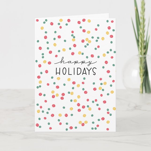 Colorful Confetti Dots Helgkort (Framsida)