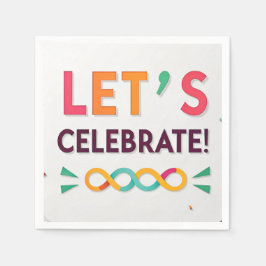 Colorful Confetti “Let’s Celebrate!” Party Design Pappersservett