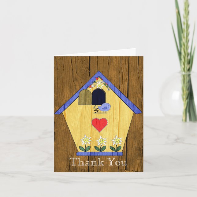 Colorful Coo Bird House Tack Kort (Framsida)