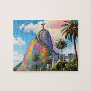 Colorful Corcovado Rio de Janeiro Brasilien Pussel