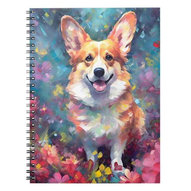 Colorful Corgi Anteckningsbok (Framsidan)