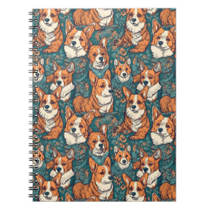 Colorful Corgi Hund Mönster - Perfekt för Hund Kär Anteckningsbok