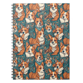 Colorful Corgi Hund Mönster - Perfekt för Hund Kär Anteckningsbok