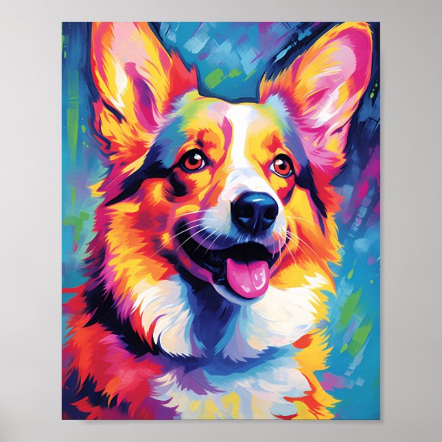 Colorful Corgi Poster (Framsidan)