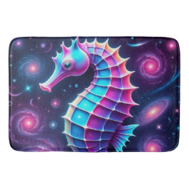 Colorful Cosmic Seahorse Badrumsmatta