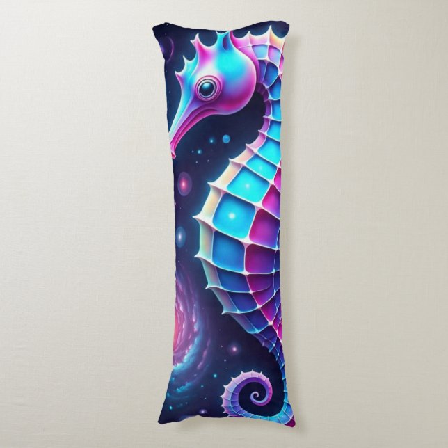Colorful Cosmic Seahorse Kroppskudde (Framsidan Vertikal)