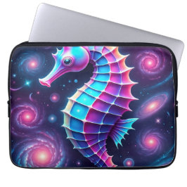 Colorful Cosmic Seahorse Laptop Fodral