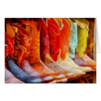 Colorful CowboyBoots Hälsningskort