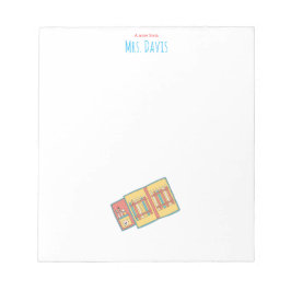 Colorful Crayon Palette Kindergarden Teacher Anteckningsblock