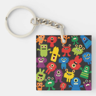Colorful Crazy Roligt Monsters Creatures Mönster