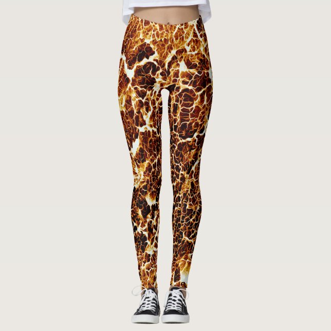 Colorful Crazy Unik Struktur Leggings (Framsida)