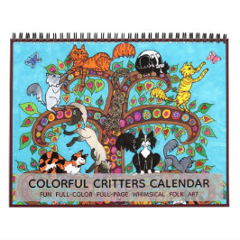 Colorful Critters Roligt Cute Animals 2022 Boho Ar Kalender