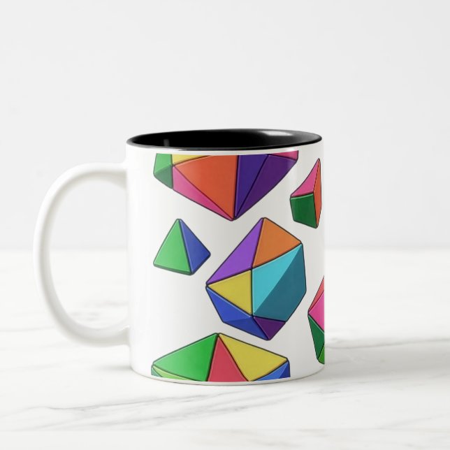 Colorful Cubes Två-Tonad Mugg (Vänster)
