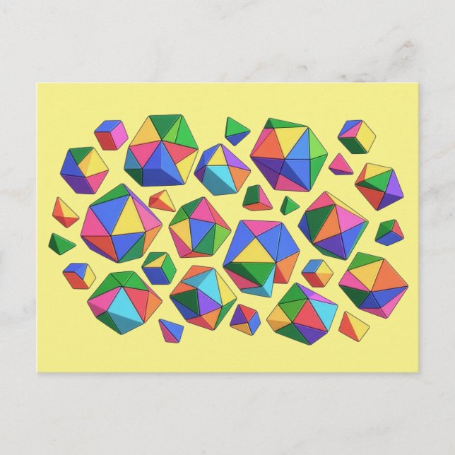 Colorful Cubes Vykort (Framsida)