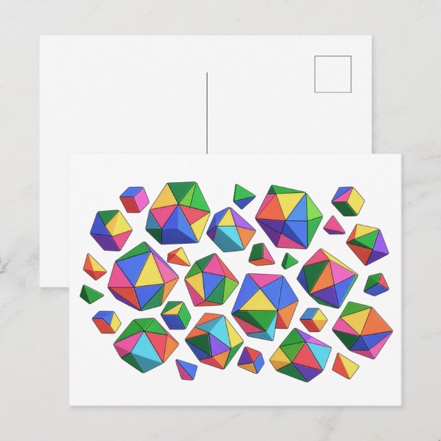 Colorful Cubes Vykort (Fram/baksida)