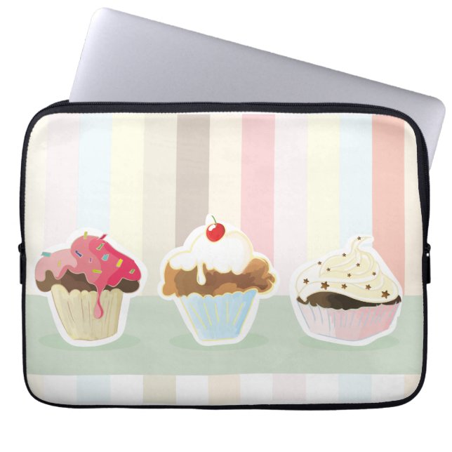 colorful cupcake laptop sleeve (Framsidan)