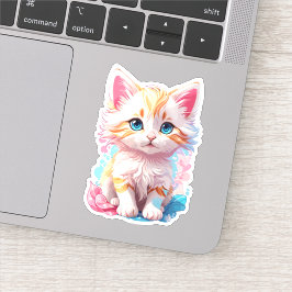 Colorful Cute Kawaii Kitten Klistermärken
