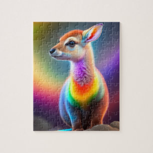 Colorful Cute Little Kangaroo Pussel