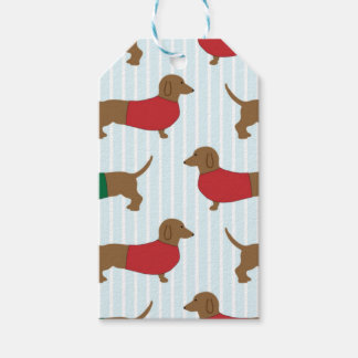 Colorful Dachshund Hundar Presentetikett