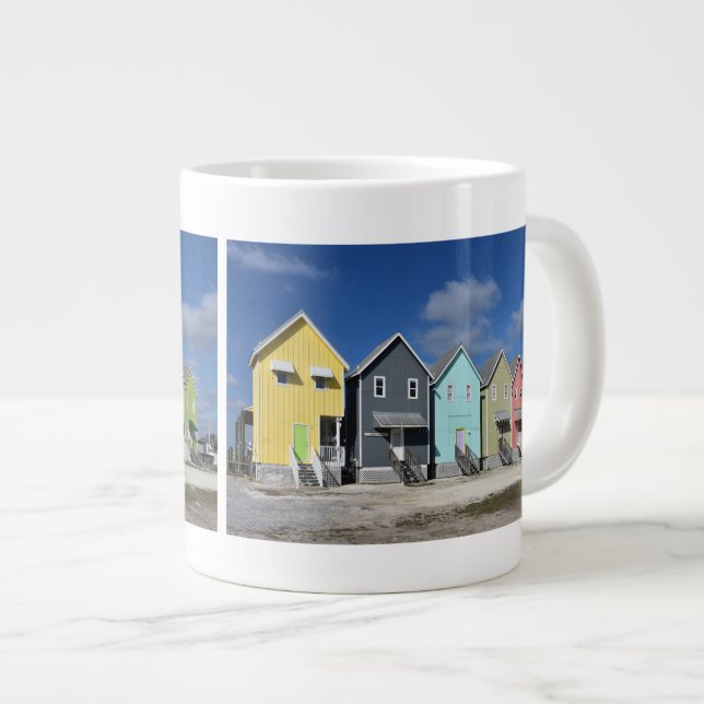 Colorful Dauphin Island Houses, Alabama Giant Coff Jumbo Mugg (Framsida höger)