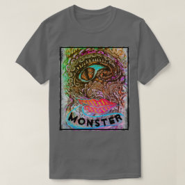 Colorful Deep Sea Monster Art Pen Teckning T-Shirt