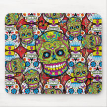 Colorful Dia de los Muertos Döskallars