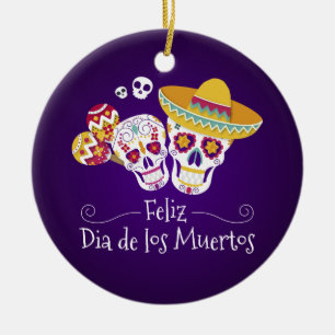 Colorful Dia de los Muertos Ornament