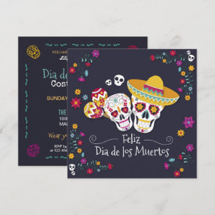 Colorful Dia de Muertos Party Inbjudan