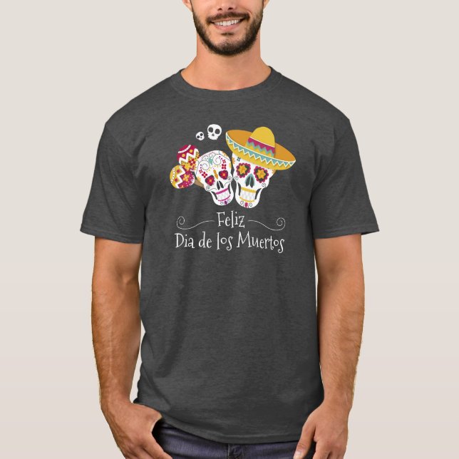 Colorful Dia de Muertos Party | Shirt T (Framsida)