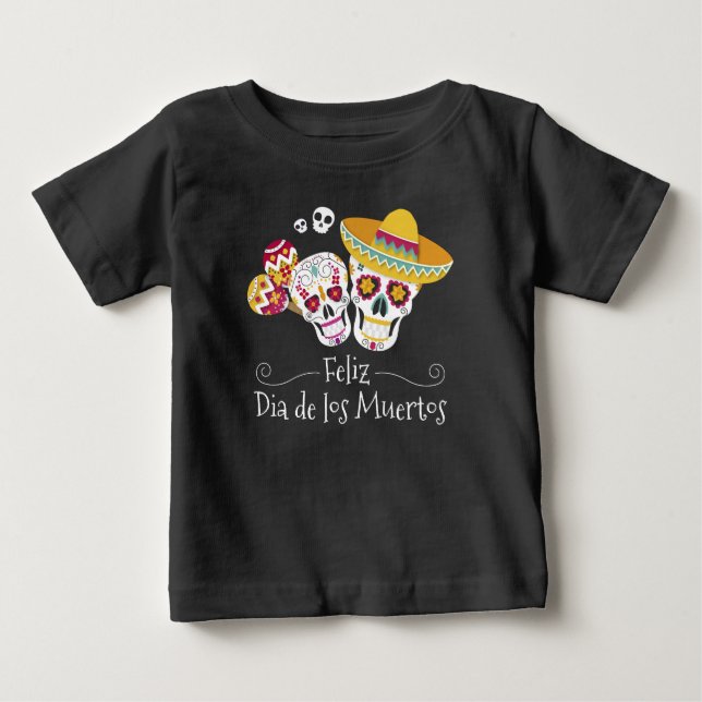Colorful Dia de Muertos Party | Shirt T (Framsida)