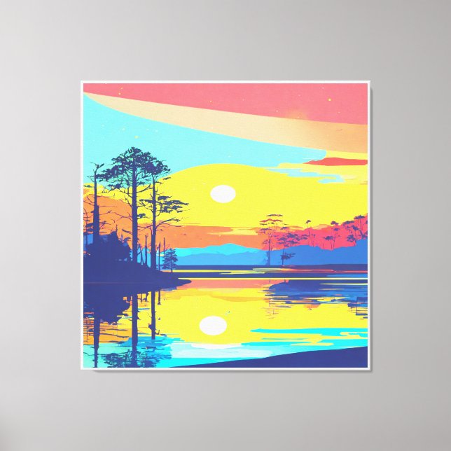 Colorful Digital 3D Canvas Art - Perfekt Wall Déco (Framsida)